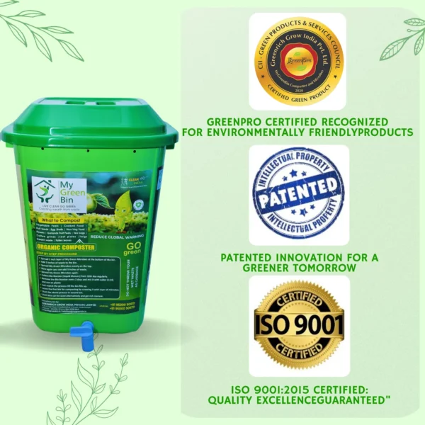 GRC 50 PP – 50 Ltr Home Composters (1 set with 10 ltr microbes) incl. Transportation - Image 5