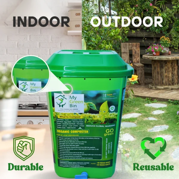 GRC 50 PP – 50 Ltr Home Composters (1 set with 10 ltr microbes) incl. Transportation - Image 8