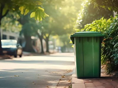 green-garbage-can-city-clean-environmental-eco-safe-conservation